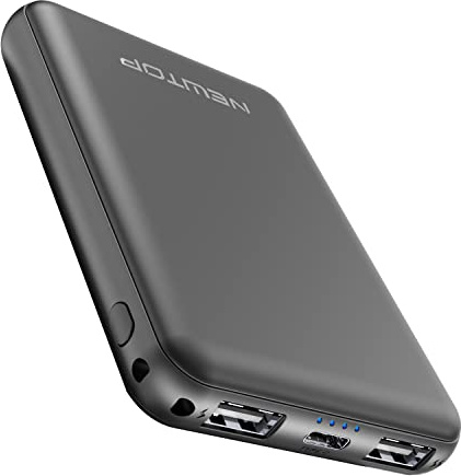 N NEWTOP PB31 Power Bank 2.1A Doppia Ricarica Veloce USB Caricabatterie Tascabile Universale 5000mAh per Bagaglio Mano Batteria Esterna per Cellulari Smartphone Samsung Oppo Huawei Xiaomi (Black)
