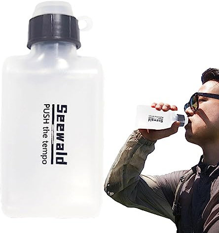 Vigcebit Squeeze Sports Bottle - Leakproof Flat Water Bottles for Women - 200ml Squeeze Bottles Outdoor Gear for Yoga Running Basketball Backpacking Hiking Fitness Cycling Fishing