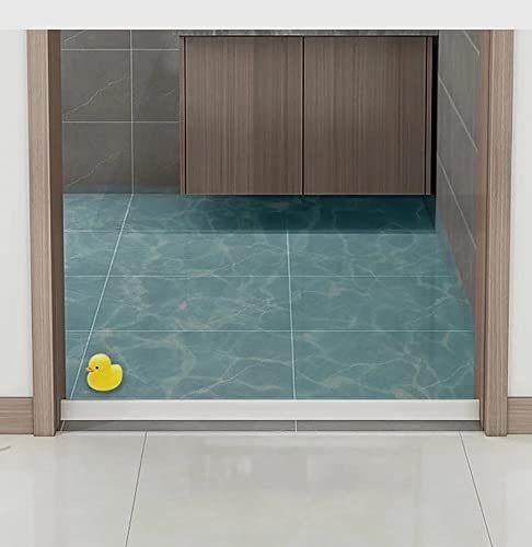 ElicNa Zuschneidbare Duschwasserstop Selbstklebend Duschschwelle Wasserdamm Silikon Schwallschutzleiste Dusche Wasserdamm for Bad Küche (Color : Klar, Size : 10m/393 inch)