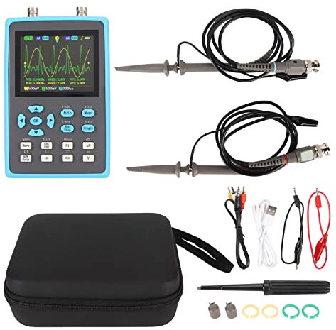 Oscilloscope Numérique Portatif Avec écran Rétroéclairé LCD De 2,8 Pouces Oscilloscope Numérique à 2 Canaux 120 MHz 3 Modes De Balayage Multimètre Style D'oscilloscope Numérique Automobile