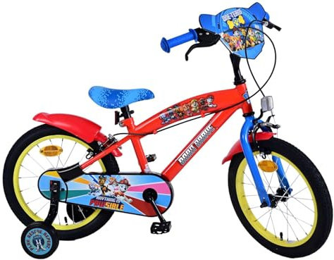 Volare Paw Patrol 16-Zoll-Kinderfahrrad Rot mit Zwei Handbremsen - Sicherheit und Komfort in einem hochwertigen Design