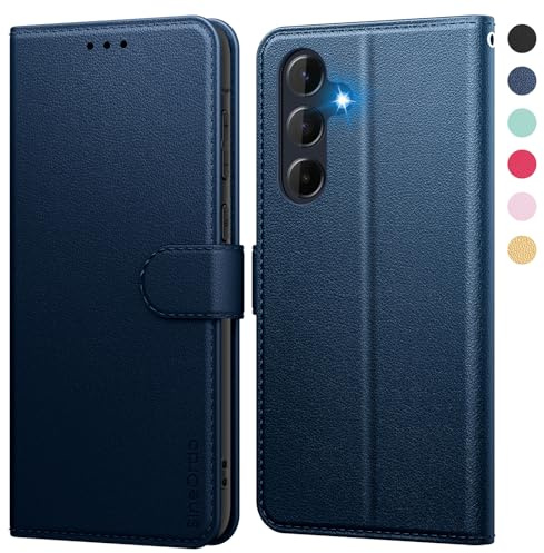 SineOrdo Cover compatible con Samsung Galaxy A55 5G Custodia, Custodia Samsung Galaxy A55 5G Cover Libro Portafoglio Folio Pelle Flip Stand Case - Blu