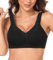 Lemorosy Comfort Plus Size Women's Lace Cotton Bras Full Coverage Non-Foam Wireless Underwear(Black,40DD)