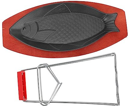Fischförmige Grillpfanne 1 Satz Eisen, Kreativ Geformte Bratplatte