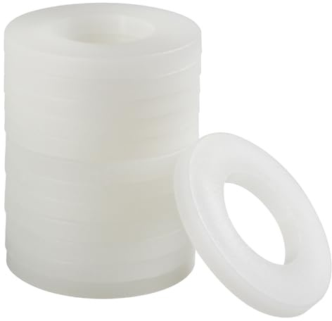 FOMGIIN Kunststoff Unterlegscheiben M20 x 35mm, 10 Stück Plastik Beilagscheibe Nylon Unterlegscheibe Karosseriescheiben Kunststoffscheiben Beilagscheiben für Geräte Maschinen Elektrische Klempner