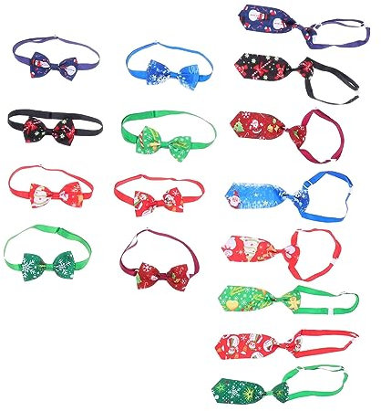 BESPORTBLE 48stücke Teiliges Einstellbarer Weihnachts-hundekrawatten Und Katzenfliegen Accessoires Für Haustiere Geeignet Für Feiertagsfeiern Und Fotografie Mit Einzigartigem