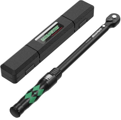LLAVETOR Drehmomentschlüssel, 3/8 Zoll, hohe Genauigkeit ± 3 %, 20 – 110 Nm, 72 Zähne, umkehrbar, für Fahrrad und Motorrad, Ersatz für Zündkerze