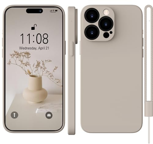 WXX für iPhone 14 Pro Hülle Silikon Case 6.1'' Titanium Grau | Handyhülle Dünn Slim mit Microfiber,Kratzfeste Rundumschutz Case Hülle für iPhone 14 Pro