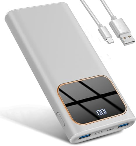 Power Bank High-Speed Charging 10000mAh, PowerBank Dual Current Mode Phone Battery Pack with USB C Input & Output, Portable Charger Triple 3A for iPhone iPad Samsung Xiaomi Android Long Life Recharge