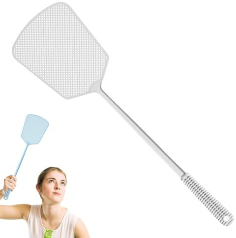 Holdes Matamoscas de mango largo | Matamoscas de mano larga | Matamoscas multifunción para casa/interior/exterior/aula