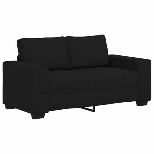 vidaXL 2-sitsig soffa, svart, 120 cm tyg, soffa, 2-sitsig, tygsoffa, soffa, tvåsitsig soffa tyg