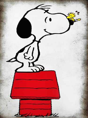 KUSTOM ART Snoopy Poster mural décoratif série personnages de dessins animés, bande dessinée, impression artistique sur papier couché, 40 x 30 cm, sans cadre