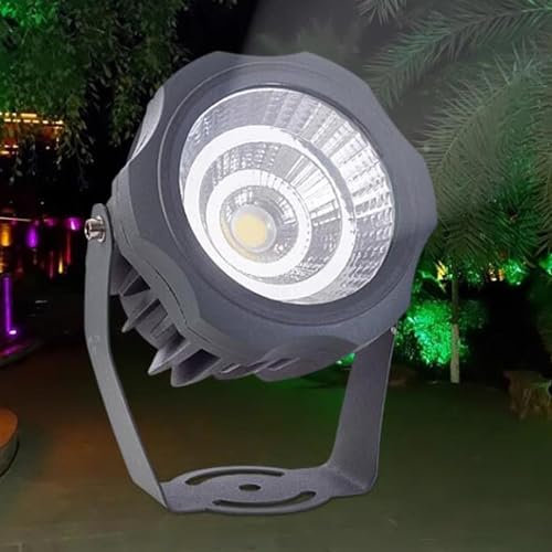 Projecteur Sol Lumières - Spot LED Exterieur, Lampes Paysage Rondes COB Haute Puissance AC 220V, Lampes D'arbre Étanches Ip67, Éclairage Paysage Extérieur, Support Réglable À 180 °(Warm White,30W(220v