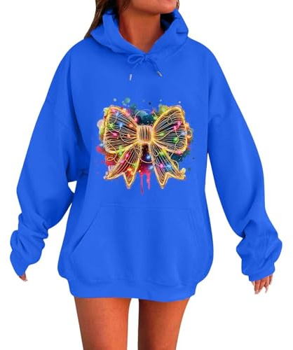 Uwdiohq Flieder Hoodie Damen Kapuzenpullover Gelb Sweatshirt Rot Weiß Gestreift Pullover Retro 70Er Sweatjacke Pink Schwarzer Hoody Beiges Stylischer Kuschelpullover Ältere Winter Weihnachtspullover