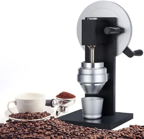 XEEAOFE Molinillo de Café de Muelas Cónicas, Molinillo de Café Manual de Escritorio, Soportes Dobles para Portafiltros, Espresso/Goteo/Prensa Francesa