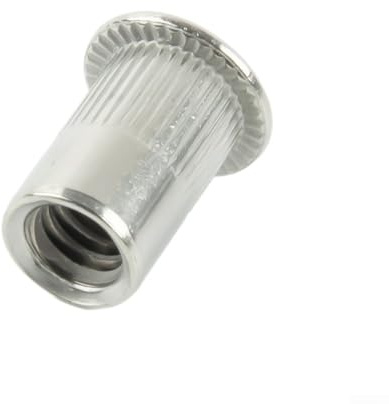 Dadi per rivetti in acciaio inox/4-20 dadi filettati per fissaggio in metallo dado esagonale a testa piatta 40 confezioni di fissaggio per rivetti ciechi con corpo zigrinato