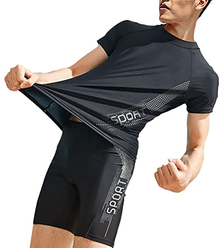 RYTEJFES Traje de neopreno para hombre Trajes de buceo de cuerpo completo Trajes de baño de triatlón de una pieza para pegamento de neopreno 3 mm Traje de buceo Trisuit Swimskin Hombres Natación Traje