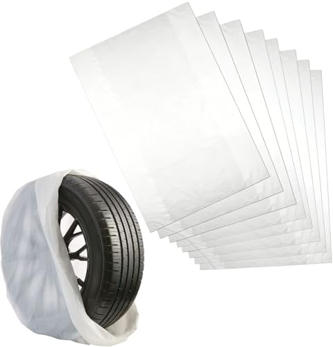 EVBOTGEE 8 Stück Reifentüten Reifensäcke Set, 100 * 100cm Reifenschutzhülle, Wasserdicht Reifentaschen Autoreifen Tüten Staubdicht Reifentasche für Alle Reifen Autoreifen Aufbewahrung