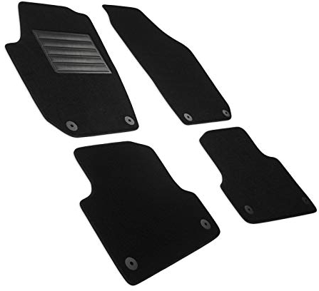 MDM SP-3232 Fußmatten Velours Autoteppich passend für Skoda Fabia II (5J) 03.2007>2013, black
