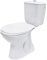 VBChome Set completo di design con cassetta di risciacquo, sedile WC in Duroplast per uscita standard verticale, attacco acqua Atlantic