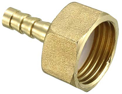 sourcing map Manguera de Adaptador de Conector para Conexión 6 Mm Latón | Manguera de Púas x 1/2 Pt Tubo Hembra