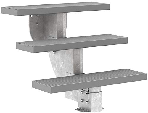 DOLLE Außentreppe Gardenstep 3 Stufen Höhe 55,5-67,5 cm Stufen Trimax® 80cm Grau