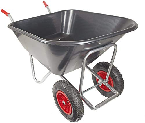 BPA 2-Rad Schubkarre groß 240L – Großmuldenkarre mit PP-Mulde | Agrarkarre Silokarre für Stall, Hof & Garten | verzinkter Rahmen & Luftbereifung