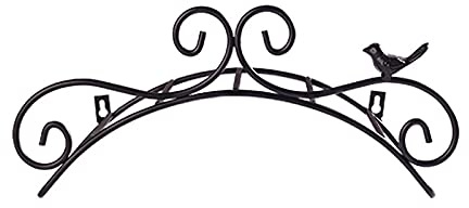 FGYZYP Garden Wall Mount Hose Holder, Decorative Durable Metal Hose Hanger Rack, Garden Water Pipe Storage Rack Bracket Organizer for Outside Yard patio, Black
