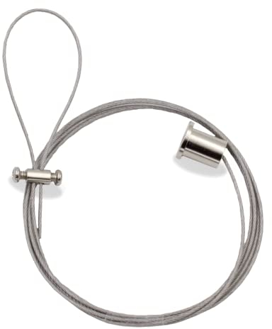 Abhängeset Stabilisierung für Duschstangen/Stangen mit Edelstahl Drahtseil, individuell kürzbar | Länge 1500mm