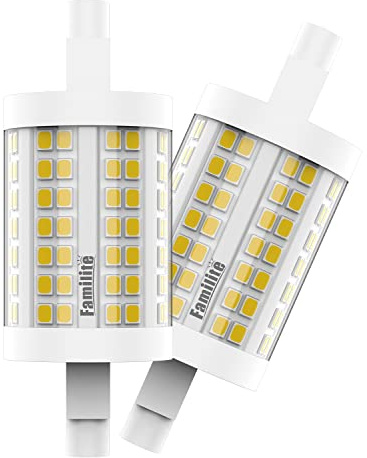 Familite R7S LED Bulb 78MM, 15W Dimmable J78 Flood Light, 150W Halogen T3 Replacement for Torchiere Wall Sconce Work Light Banker, Warm White 3000K, Pack of 2