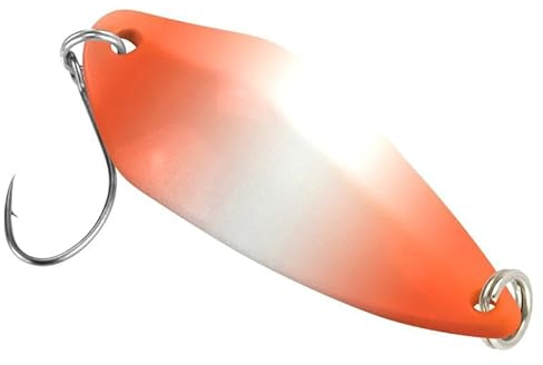 FTM Trout Spoon Rock 67 5200067 - Señuelo para pesca de truchas (4,2 g, luz ultravioleta), color naranja y negro