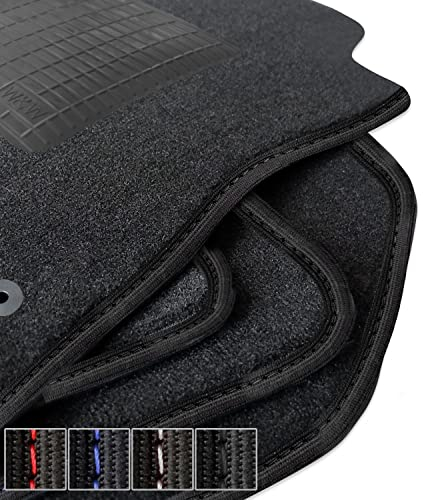 moto-MOLTICO Premium Auto Velours Autoteppiche Schwarz Automatten passend für Opel Insignia 2008-2017 - Schwarze
