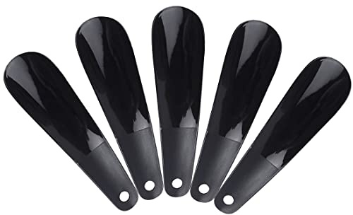 Androxeda 5 Pezzi Calzascarpe set Calzascarpe in Plastica Calzascarpe con Foro per Appendere Calzascarpe Sollevatore per Scarpe a Forma di Cucchiaio