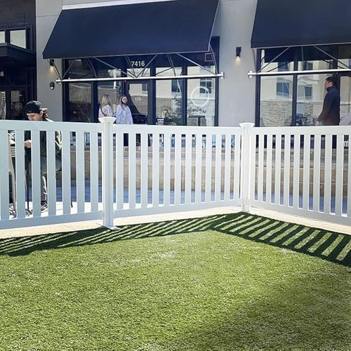 3.1ft H x 5.4ft W (1 Panel + 1 Post) Freestanding Zippity Davidson Fence Kit, White Vinyl Picket Fences Panel, Portable Outdoor & Indoor Fencing for Temporary Events, Easy Install for Yard, ZP19062