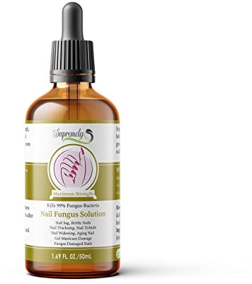 Supremely Extra Strong Nail Fungal Treatment for Toenails | Best Nail Care and Repair | With Tea Tree, Sweet Almond, & Jojoba Oils (50ML)