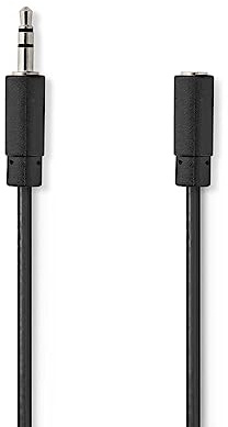 Nedis Stereo Audio Cable, 3.5 mm Male to Female, This Stereo Audio Cable with 3.5 mm Connectors Can Be Used to Extend Your Audio Connection to a Speakerset or Amplifier – 5.00m