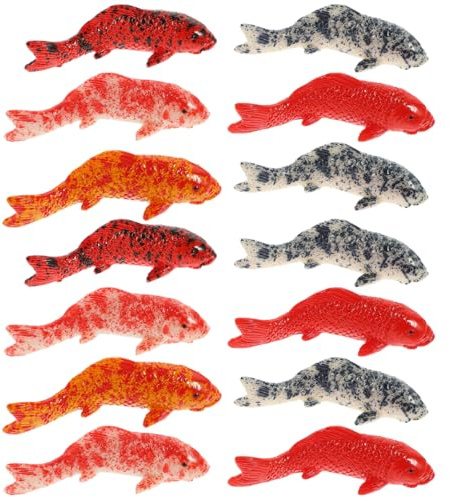 Yardwe 20Er Set Koi Fisch Figuren Aus Resin 1.38X0.47X0.39In Künstliche Aquarium Dekoration Für Mikro Landschaften Und Aquarium Zubehör