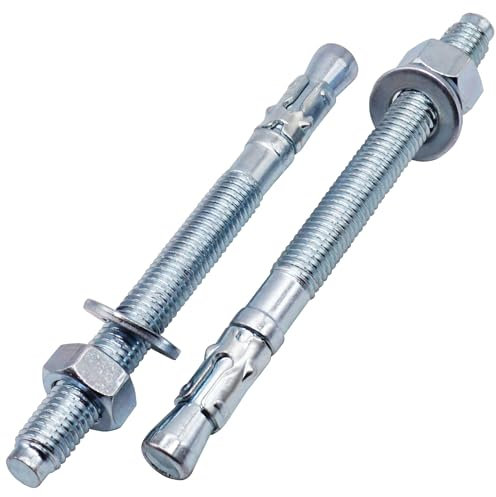 SKIR'CO (4 Stück) Verzinkte Keilanker M12 x 160 mm Metalldübel Ankerbolzen Mauerwerk Betonanker