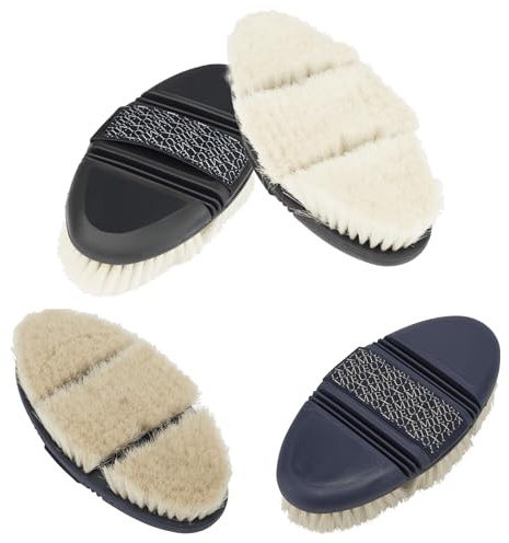 LeMieux Flexi Goats Hair Body Brush - Navy Blue