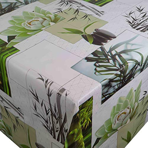 Wachstuch Wachstischdecke Tischdecke Bambou Zen Breite und Länge wählbar abwaschbar 120 x 120 cm Gartentischdecke abwaschbar