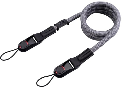 VKO Sangle d'appareil photo à dégagement rapide pour, sangle d'épaule réglable pour appareil photo reflex numérique sans miroir (gris)