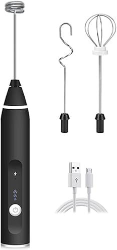 QWBDNMQP Frullatore Elettrico Montalatte a 3 velocità Frullatore/agitatore a Immersione Frullino for Le Uova a pagamento Mini schiumatore