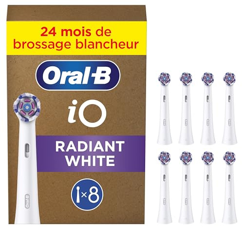 Oral-B Aufsteckbürsten iO Strahlendes Weiss, Weiß, 8 Stück