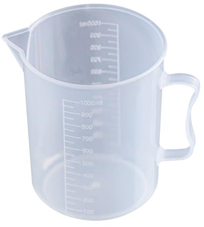 Cozylkx Vaso Dosificador Graduado De 1000 Ml, Jarra Medidora De Plástico con Asa, Vasos Mezcladores De Fácil Lectura para Uso En Laboratorios De Repostería En La Cocina