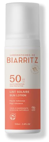 Laboratoires de Biarritz - Sonnenmilch LSF50 Bio-zertifiziert - Gesicht und Körper - Leichte und cremige Textur - 100 ml - Made in France