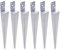 Aqbau® Lot de 6 supports de poteau à enfoncer - Galvanisés à chaud - Manchons de sol à enfoncer en L - 60 x 600 mm