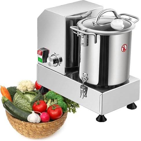 6L/9L/15L Robot culinaire/Cutter,Inox Hachoir,Coupe-légumes électrique,vitesse réglable,pour légumes, fruits et viandes,15L