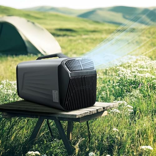 Raffrescatore D'aria Portatile Condizionatore Camper 2 Velocità Con Telecomando Senza Unità Esterna Condizionatori Portatili Timer Di Spegnimento Automatico(Silver)