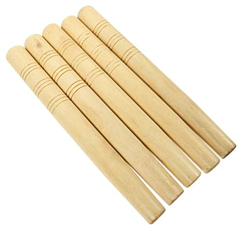 Toyvian 5pcs Wooden Handles for Garden Tools Hardwood Replacement Handles for Shovel Hoe and Hammer 28cm Painted Beech Wood for Landscaping and Farming