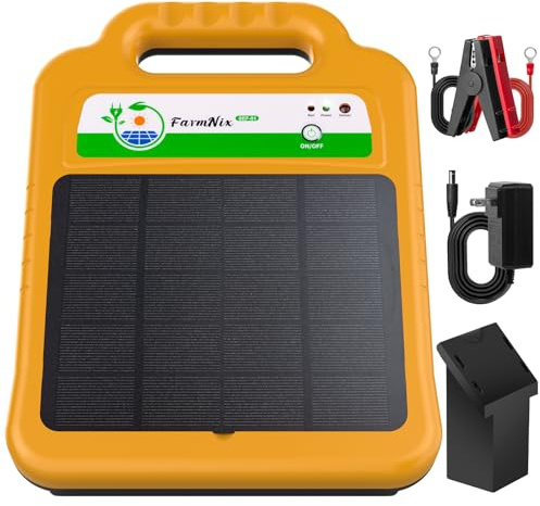 FarmNix 16KM Solar Weidezaungerät, 0.2J/8000V Elektrozaungerät